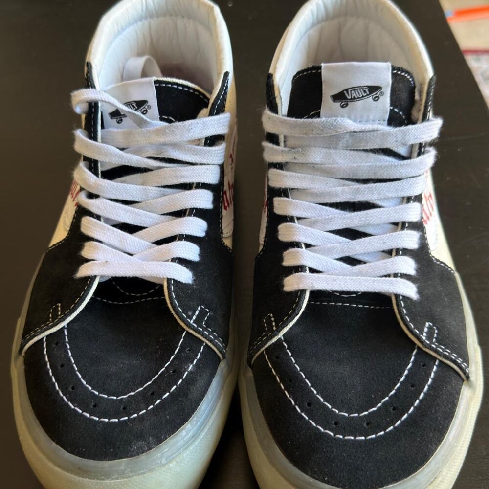 Palm Angels x Vault by Vans Sk8-Mid VLT LX VN0A7TNH78C1 Men's 9.5 - Picture 2 of 6